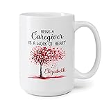 Yanria Being A Caregiver Is A Work Of Heart Mug, Caregiver Gifts, Funny Caregiver Mug, Personalized Caregiver Name Mug, Appreciation Gifts, Customized Caregiver Cup, Caregiver Coffee Cups 11oz 15oz