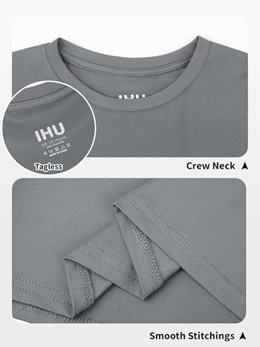 Image of Boys Neon Shirts Dry Fit Athletic T Shirts UPF 50+ Performance Cooling Shirt Short Sleeve Rash Guard Kids Top for Boys Girls