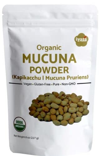 USDA Organic Mucuna Beans Powder (Kapikachhu) 8Oz/225Gm Mucuna Pruriens Ayurveda Superfood