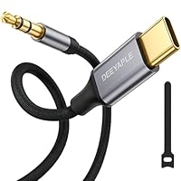 Deeyaple USB C to Aux, 4FT/1.2M, Type C to 3.5mm Audio Cable Headphone Jack Cable for Car Mobile Phone, iPhone17 16 15, iPad Pro, Samsung Galaxy S24 S23 S2010, Google Pixel,Oneplus Grey (1)