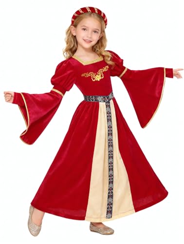 Vestido Medieval de Princesa para Niñas miniatura 1