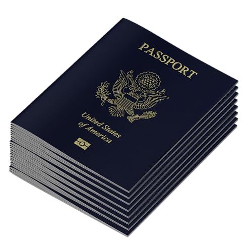 20pk of Blank Passport Notebook, Blue Passport Book, Fake Passport