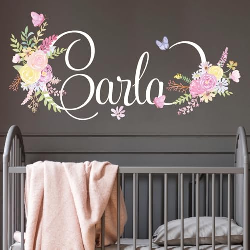 Vinilo decorativo floral personalizado para pared miniatura 3