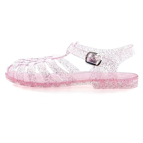 Image of Hee grand Crystal Jelly Heel Sandals for Women Summer Beach Jelly Shoes