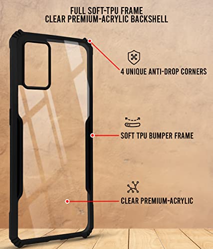 Image of Jkobi Hard PC Crystal Bumper Shockproof Back Cover Case for Oppo Reno5 Lite | Reno 5 Lite with Camera Protection (Matte Black)