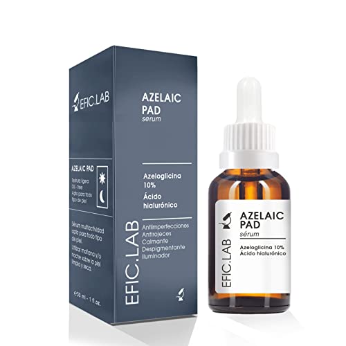 Serum Facial Acido Hialurónico y 10% Azelac Serum antiedad hidratante, unificador del tono y equilibrante de la piel Azelaic Pad Efic.lab