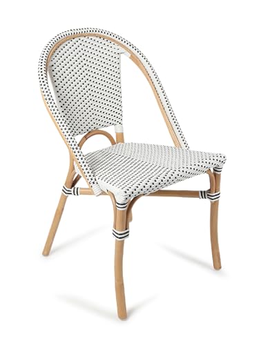Image of Habere India-All the Cultures Fabricating India Cane Furniture | Outdoor Furniture | Wooden Chairs for Living Room | Chairs for Home | Lounge Chair | Cane Chair for Balcony - White