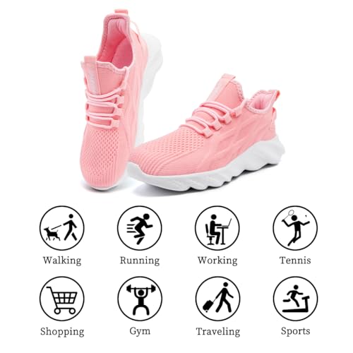 Image of DLWKIPV Womens Slip on Walking Tennis Shoes for Women Work Running Athletic Gym Sports Sneakers Lightweight Casual Shoe