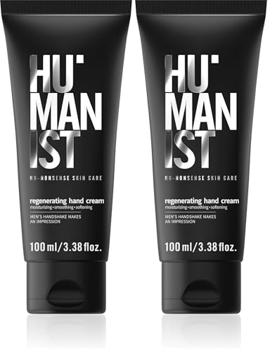 HUMANIST – Crema Rigenerante per le Mani da Uomo – Idrata – Leviga – Nutre – Burro di Karité, Olio di Semi di Cotone, Olio di Soia, Vitamina E – 100 ml (Confezione da 2)
