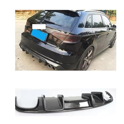 Difusor trasero de fibra de carbono real para Audi A3 S Line y S3 Sportback 2014-2016 2