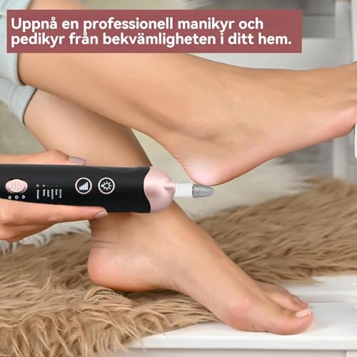 Professioneller Diamantfräser-Aufsatz entfernt Callus sanft bei 12.000 U/min ohne Hautirritationen im Fußpflege-Test.