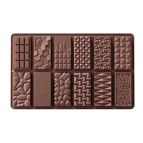 Moldes de silicona para barras de chocolate, moldes de silicona para barritas energéticas, moldes antiadherentes para barras de chocolate rellenas, cera derretida