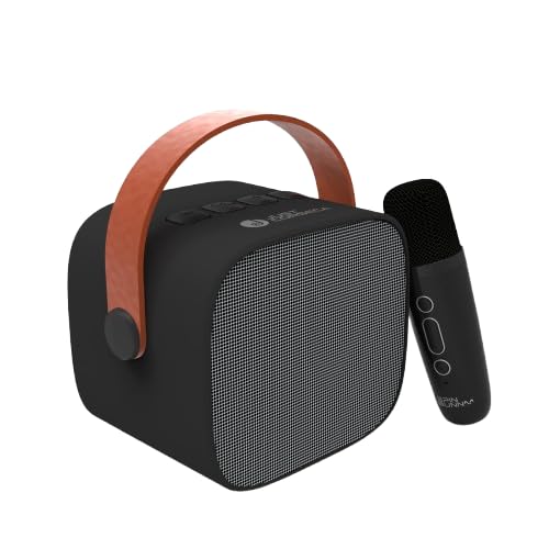 Image of JUST CORSECA Spin Bunny Karaoke Portable Speaker with Microphone, Wireless Bluetooth Speaker with LED Lights, Long Battery Life, Portable Party Music Speaker for Kids & Adults