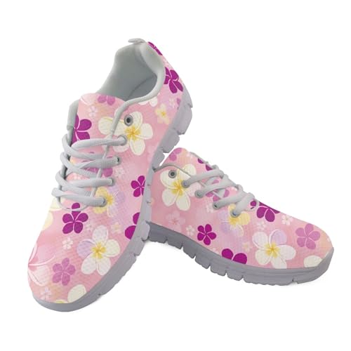 Chaussures de course ultra légères et confortables femme Amzbeauty Fleur de Plumeria 36.5