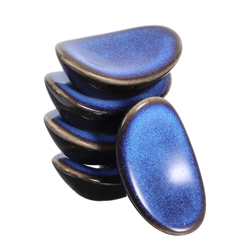 Frcolor 5個製箸置き 製和風箸ホルダー ユニークな窯変釉デザイン ヴィンテ