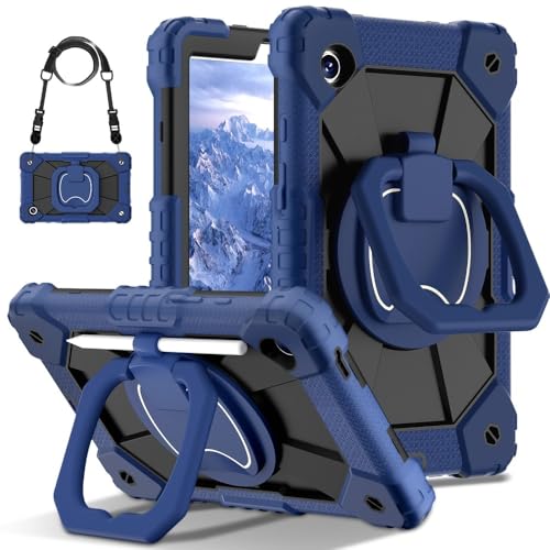 Coque Samsung Galaxy Tab A9 Plus 11.0 antichoc silicone bleu foncé et noir
