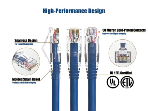 Cable líder Cat 6 UTP 10 ft con conectores RJ-45 miniatura 2