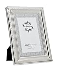 Studio Silversmith Etched Boarder 4 x 6 Inch Picture Frame, Silver Plated