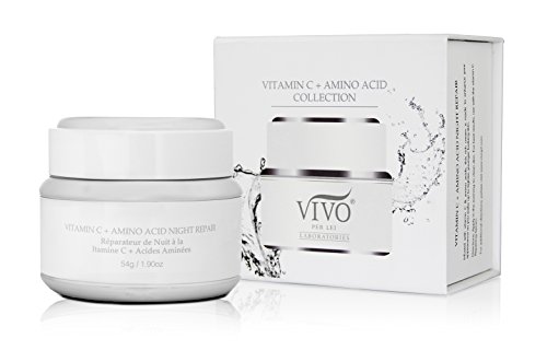 Vivo Per Lei Vitamin C Night Cream - Brightening Night Cream Moisturizer for Fine Lines and Wrinkles - Vitamin C Moisturizer with Palm Oil, Green Tea, Vitamins A - Night Face Cream to Moisturize Skin