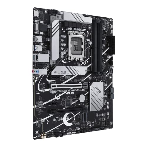 Image of ASUS Prime B760-PLUS Intel B760(13th and 12th Gen) LGA1700 ATX Motherboard PCIe 5.0,DDR5,3X PCIe 4.0 M.2 Slots,2.5Gb LAN, DP,HDMI,USB 3.2 Gen 2x2 Type-C,Front USB 3.2 Gen 1 Type-C,Thunderbolt (USB4)
