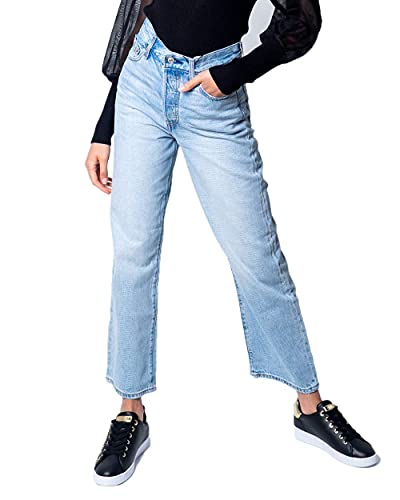 Levi's Ribcage Straight Ankle Vaqueros, Middle Road, 25W / 27L para Mujer