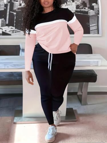 HTD Womens 2 Piece Outfits Casual Sweatsuits Long Sleeve Tracksuit Matching Sets2