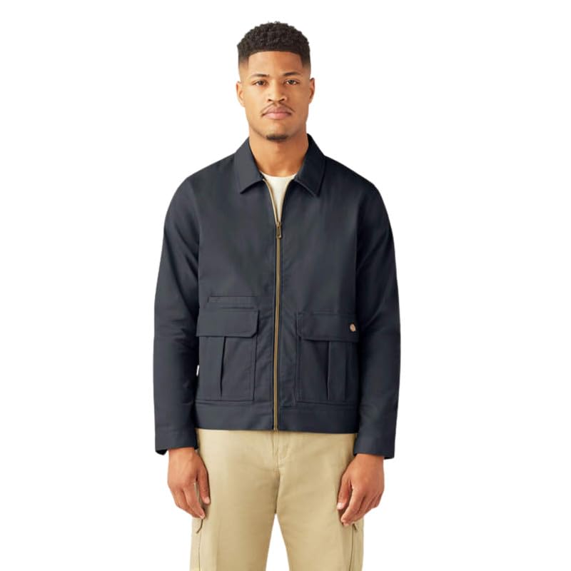 Dickies Mens Lightweight Casual Twill Utility Jacket Dark Navy Large