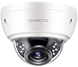 【Audio】 ONWOTE 5MP HD IP POE Security Camera Outdoor Dome Onvif, 5 Megapixels 2592x 1944P Super HD Vandalproof Camera, 100ft IR, 90° Viewing Angle, IP66 Weatherproof, Remote Access, Motion Alert