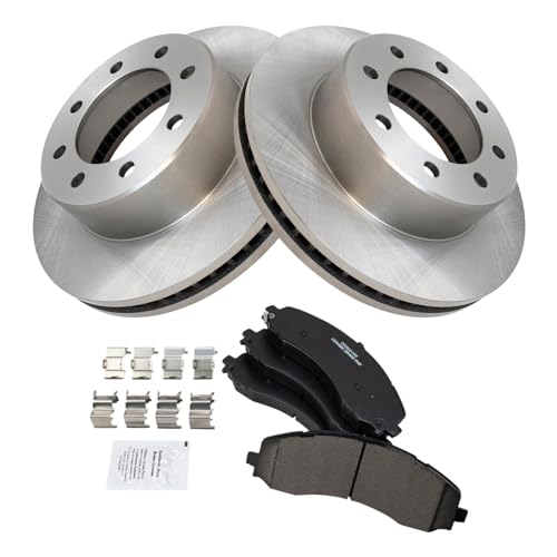 TRQ Front Brake Pad & Rotor Kit Brake Pads Brake Rotor Ceramic Compatible with 2019-2022 Ram 2500...