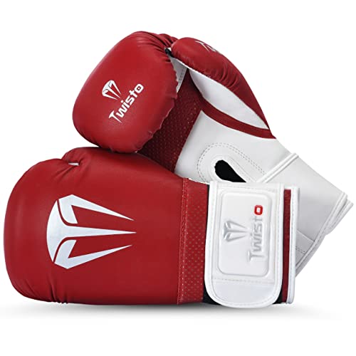 Twisto Boxing Gloves Sparring X7 (10 oz, Red/White), Red / White - Image 2