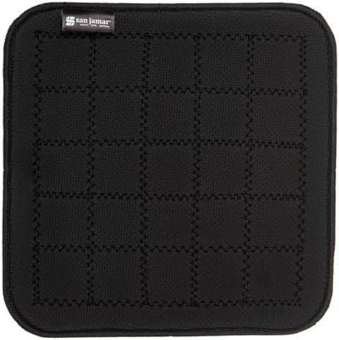 Hot Pad, San Jamar UltiGrips, Professional Grade, Neoprene, 7" x 7", Black