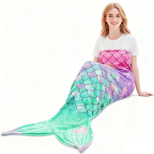 MKAKYES Coperta a Coda di Sirena, Coperta Sirena di Flanella