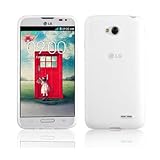 Cadorabo Case Compatible with LG L70 in SEMI Transparent - Shockproof and Scratch Resistant TPU Silicone Cover - Ultra Slim Protective Gel Shell Bumper Back Skin