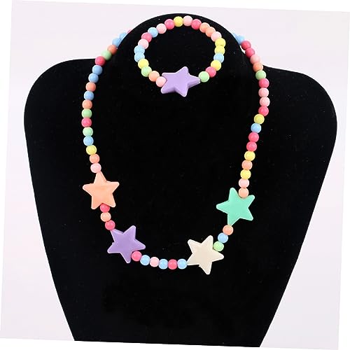 PACKOVE 6 Peças um colar colares colar cor doce pulseira de colar de bebê colar de pulseiras de cont