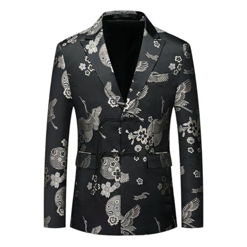 Blazer coréen jacquard homme veste cintrée tendance