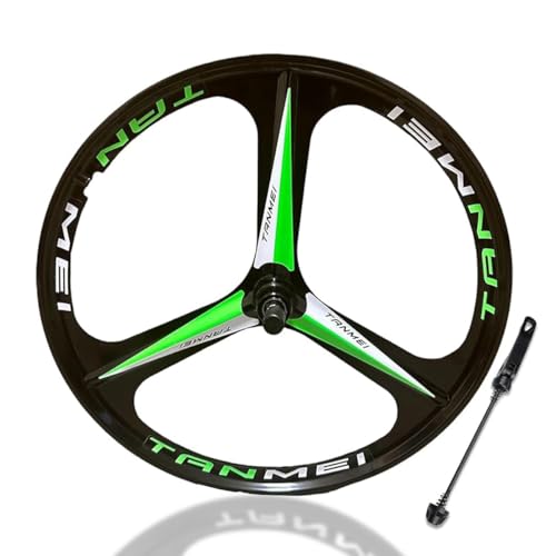 ZCXBHD 26" ܂肽ݎ]ԗp }OlVE BMX zC[Zbg 3{X|[N s[X\ ]ԃfBXNu[LΉ 100/135mm nu 6-9[^[(Black-Green,Front)