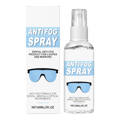 Anti Empañamiento Para Gafas - 60 Ml Desempañador Para Lentes | Spray Limpiador Para Lentes | para Espejos Gafas de Natación Deportes Desplazamientos Diarios Interior Exterior Clima Frío