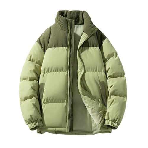 Veste matelassée col montant patchwork unisexe tendance pour l'hiver