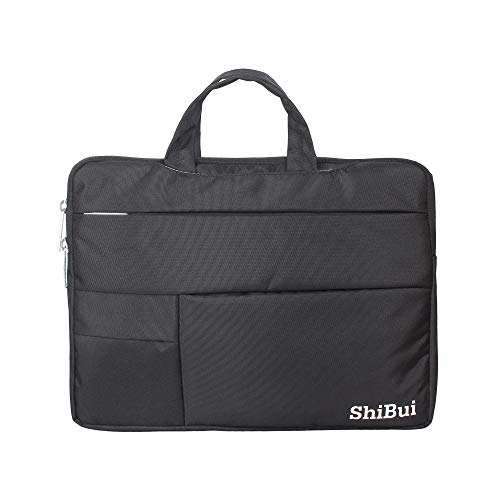 Image of SHIBUI Waterproof and Multi-Pocket Laptop Sleeve Handbag Compatible 12-13.3 Inch New 2018 Release A1932, A1989 & A1706 & A1708 | MacBook Air | 12.9 Inch iPad Pro (13 Inch, Black 1000-DY)