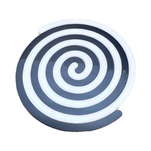 Set di 2 sottobicchieri ad incastro in acrilico, eleganti e salvaspazio, colore: bianco e nero