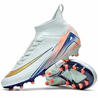 Kmrlofiy Crampon Foot Homme Chaussures de Football Homme Professionnel Antidérapant Athlétisme Entrainement Football de Crampon Sport (AMG-J4, 39EU)