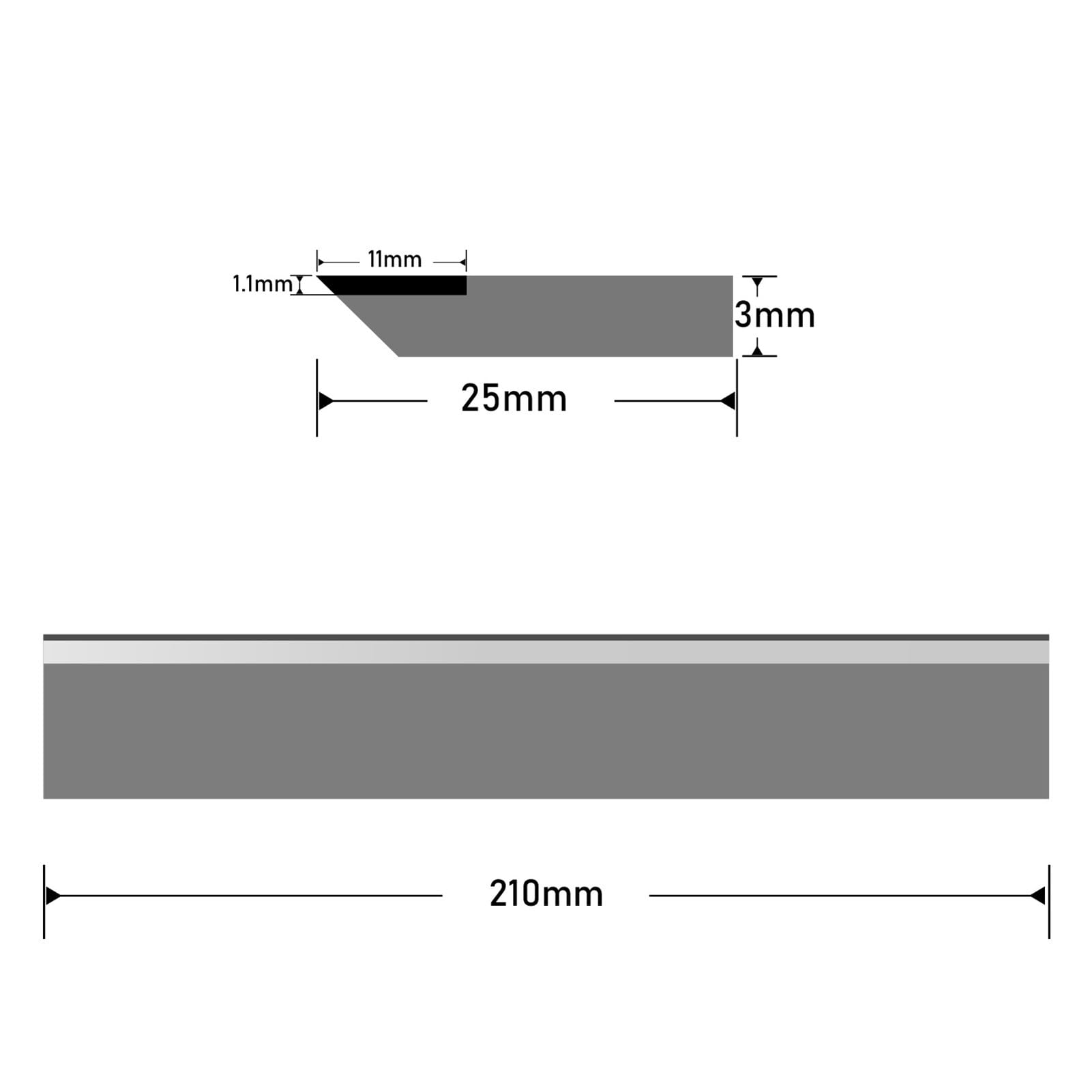 Narzędzia skrawające – płytki do strugów Ostrza strugarskie HSS/TCT Noże łączące 210x25x3mm 3szt