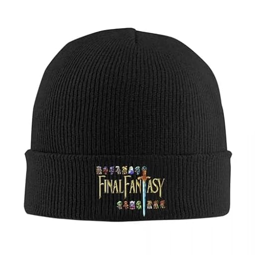 Final Fantasy Sombreros de Gorro de Juego Gorros de bonete para Hombres Mujeres Deporte de Campo Adorable Sombrero de Punto de otoño con gráficos cálidos | Ya disponible en tu tienda friki favorita! En mundofriki.es!