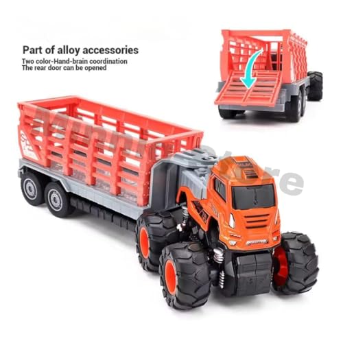 Image of Animals Transport Truck 1:43 Metal Toys Alloy Diecast Truck Set Toy, Diecast Miniature Car Model Best Birthday Gift for Kids [Multicolor = Sent Any 1 Truck]