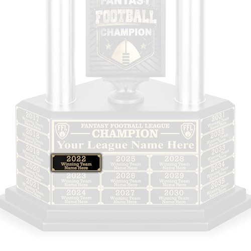 Image of TrophySmack Winner Plate - Customizable Engraved Name Plate - Fantasy Football Trophy Champion Award (Silver or Black)