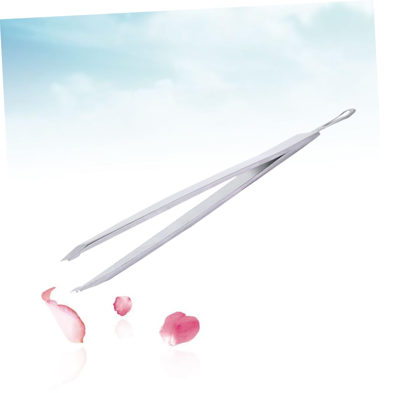 Vaguelly 1Pc Stainless Steel Eyebrow Tweezers Multi Functional Eyebrow Clip for Removal Lightweight and Durable Makeup Tool for Men and Women Silver