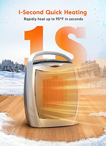 Givebest Space Heater, 2022 Upgraded Digital 1500W Etl Listed Quiet Portable Heater With Timer, 4 Modes, Overheating & Tip-Over Protection, 1S Fast Heating Electric Heater For Indoor Use, Bedroom #TOP2