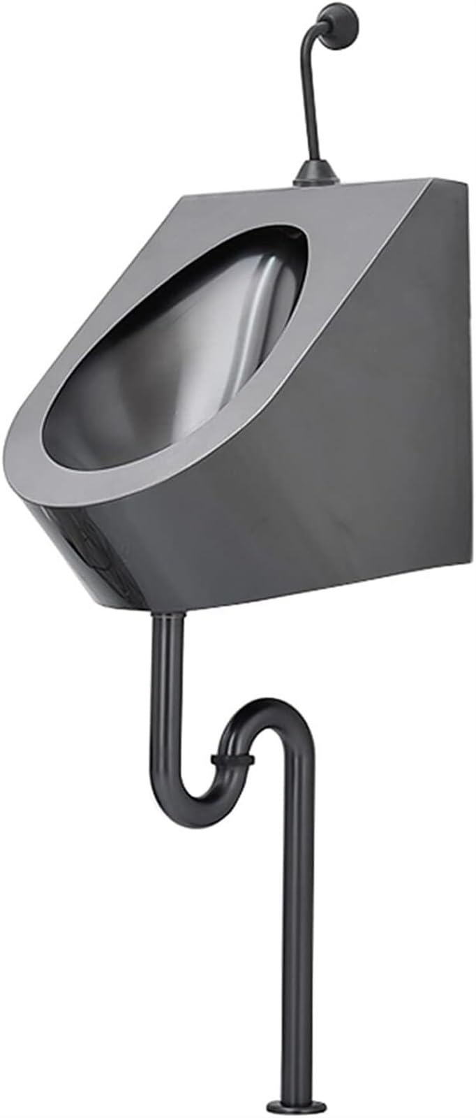 GTHTUHFD Sensor Urinal, Wall-Mounted Stainless Steel Automatic Flushing Urinal With Drain, Infrared Sensor Flush Valve