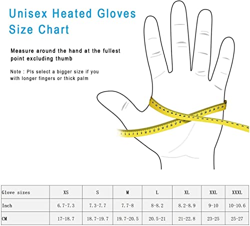 Heated Motorcycle Gloves,7.4V 2200MAH Electric Rechargeable Battery Waterproof Riding Gloves Men Women for Winter Biking Cycling Ski Snow Insulated Glove Hand Warmer Moto Gloves - Image 3