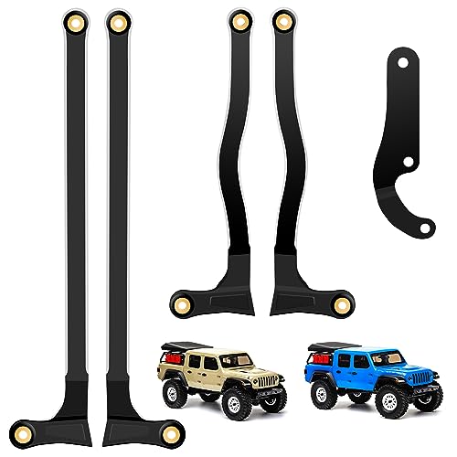 McCue RC Praying Mantis Link Tucked Inward Links High Clearance Links for Axial 1/24 SCX24 Gladiator AXI00005 RC Crawler Upgrade Parts - 5 PCS (Black)